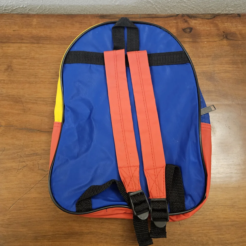 Vintage 1997 Dr Seuss Cat In The Hat Backpack Bag Colorblock‎ Small One Fish Two